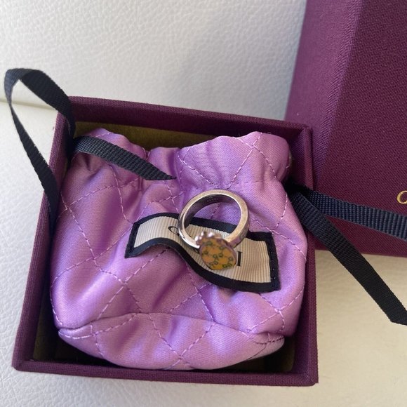 NEW GUCCI Italy GHOST PINEAPPLE .925 STERLING SILVER BAND Ring IT-10 US-5.25 - Picture 6 of 6